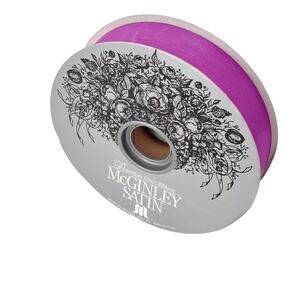 McGinley Satin Ribbon Purple #9 1 5/16" x 100 Yards Acetate Spool NEW Craft